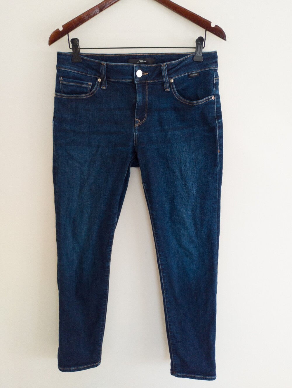 Mavi Jeans Women Size 28 Dark Wash Organic Stretch Skinny Ankle Denim